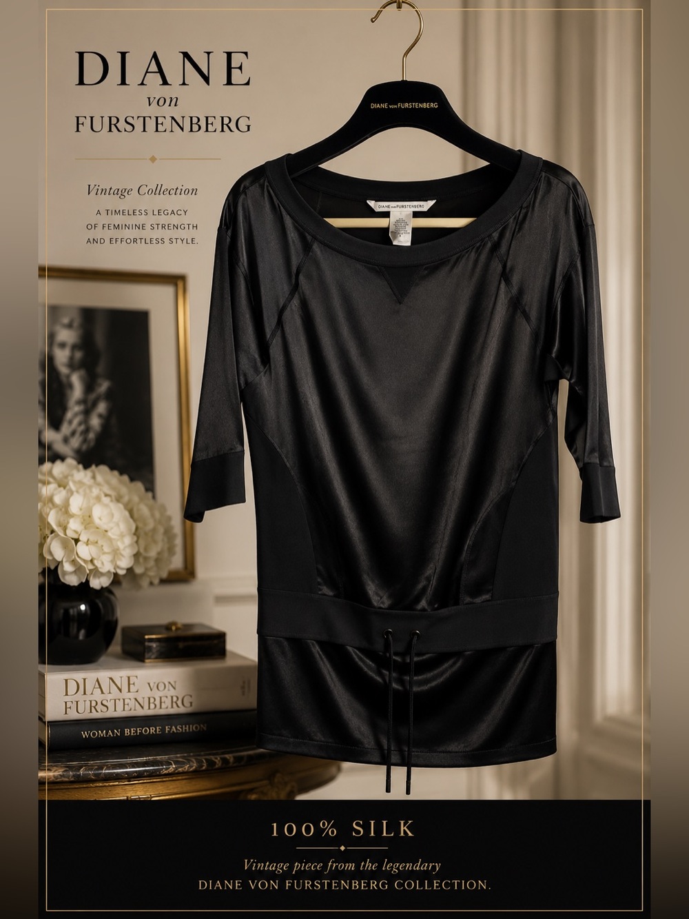 Diane Von Furstenberg | Vtg. Silk Sporty Pullover Dress